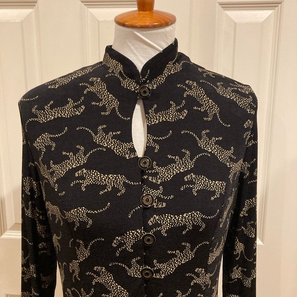 Cache two piece pant set long line split top tuxedo - Picture 4 of 15